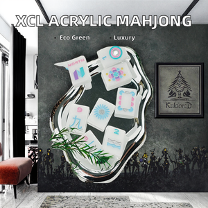 Tuiles de Mahjong Modernes de Luxe Corail Coûtier Perle d'Eau PU Écologique Durable Ensemble Américain Portable Divertissement Marque <span class=keywords><strong>Leti</strong></span> - Product Image 4