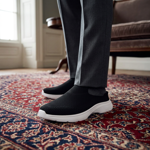 <span class=keywords><strong>DREAM</strong></span> PAIRS Mules pour femmes, chaussures à enfiler, baskets plates en tricot, légères, respirantes, confortables, chaussures de marche, taille 9, noir SDML2201W - Product Image 4