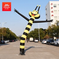 360 Gonflable Fly Sky Guy Marionnette 5m Publicité Danse Tube Dessin Animé Petite Abeille Jaune Air Ciel Flying Dancer