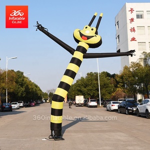 360 Gonflable Fly Sky Guy Marionnette 5m Publicité Danse Tube Dessin Animé Petite Abeille Jaune Air Ciel Flying Dancer - Product Image 3