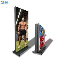 Totem Portable Intelligent P2.5 P3 P4 – Écran d'Affichage LED GOB Pliant et Mobile pour Publicité Intérieure et Extérieure