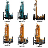 Foreuse hydraulique sur chenilles de haute qualité 450m, alimentée au diesel, pour puits d'eau, avec moteur de pompe rotative pour forage minier