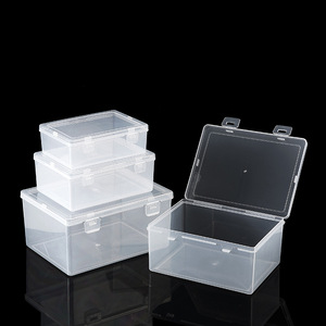 Transparent Plastic Storage Box Rectangle With Lid For Jewelry Hardware Parts Small Container Packaging Box Food Safe - Product Image 2