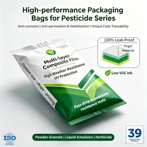 Sac d'emballage personnalisé ISO9001 haute barrière multicouche composite à faible teneur en COV, anti-fuite pour herbicide liquide CE - Product Image 2