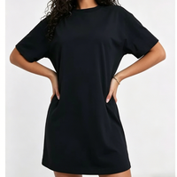 Robe longue décontractée d'été pour femme, style streetwear, en Spandex/Coton, à manches courtes, coupe régulière, respirante, oversize, avec logo personnalisé