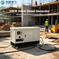 Sofort lieferbarer 10-kVA-Super-Silent-Dieselgenerator mit ATS für temporäre Stromversorgung in kleinen Werkstätten und den täglichen Gebrauch.