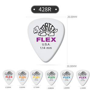 ปิ๊กกีตาร์ Dunlop Tortex Flex ขนาด 1.14 มม. ผลิตในสหรัฐอเมริกา สำหรับกีตาร์ไฟฟ้าและกีตาร์โปร่ง - Product Image 4