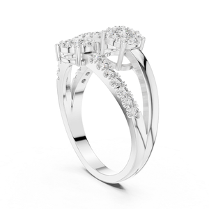 Bague en argent avec diamant, bijou élégant et brillant pour femme, idéal pour les mariages, les fiançailles, les soirées et comme cadeau spécial - Product Image 1