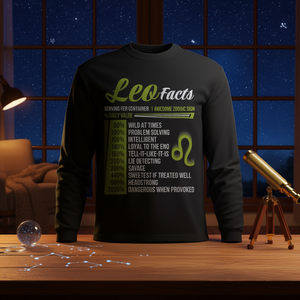 Camiseta de manga larga con signo del zodiaco, horóscopo, características y datos de Leo, talla pequeña - Product Image 3