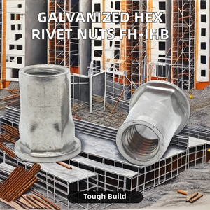 Mạ kẽm nửa cơ thể <span class=keywords><strong>Hex</strong></span> đầu phẳng mù đinh tán hạt chìm đầu bên trong và bên ngoài ốc vít FH-IHB loạt - Product Image 3