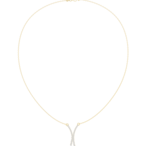 Collier Lariat Haut de Gamme Designer avec Diamants Pavés Entrecroisés en X, Bijou Personnalisé, Cadeau pour Femme au Meilleur Prix - Product Image 4