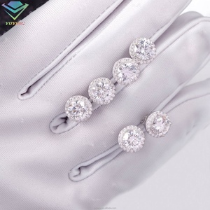 RTS Fashion VVS <b>Moissanite</b> <b>Earrings</b> for Women 925 Sterling Silver 1CT Round Brilliant Cut VVS <b>Moissanite</b> Stud <b>Earrings</b> - Product Image 4