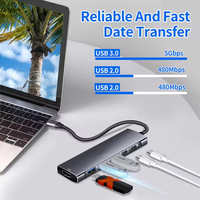 Adaptateur 9 en 1 avec 4K HDMI PD Charging SD Micro Card Reader USB 3.0 3.5mm Headphone USB C HUB pour iPad Pro Air Jack Type C