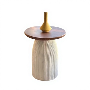 Simple Art Marble Modern Nordic Style <strong>Round</strong> Corner <strong>Bedside</strong> <strong>Table</strong> Movable Small <strong>Table</strong> for Bedroom Cafe Outdoor Use Home Furniture - Product Image 1