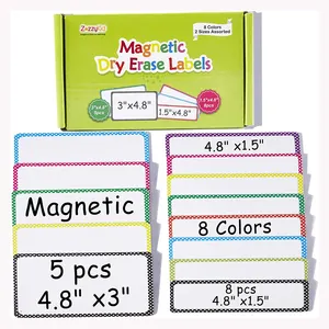 Magnetic Dry Erase Labels Name Plate Tags Magnetic Label Stickers for Whiteboards Refrigerator Crafts