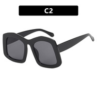 Lunettes de soleil géométriques carrées surdimensionnées tendance pour femmes et hommes, monture épaisse en acétate, verres dégradés multicolores, vente en gros