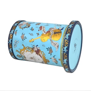 Rotating Music Tinplate Cylinder Can with Crown Cap Offset Printed Classic Melodies Design Matte Surface Food Grade Candy - Product Image 5