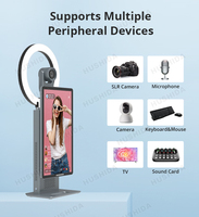 HUSHIDA Dispositivo de Transmisión en Vivo Inteligente con Sistema Android de 15.6 Pulgadas, Cámara de 50mp, Multiplataforma, Producto para Vendedores en Línea