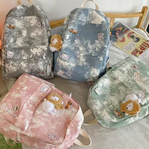Fashion Students Tie Dyed Backpacks Mochila Colorful Printed Schoolbag Casual Backpack For Women