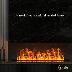 <span class=keywords><strong>Chimenea</strong></span> <span class=keywords><strong>Eléctrica</strong></span> Decorativa Moderna con Llama Simulada <span class=keywords><strong>Panorámica</strong></span> 3D, Humidificador de Acero Integrado, Control Remoto, Atomización 3D - Product Image 2