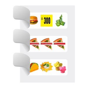 Nouvelle conception de cartes à languette avec 3 fenêtres, impression numérique sur papier couché CMYK, tickets à languette - Product Image 3
