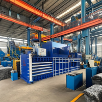 Presse à balles horizontale hydraulique Machine de recyclage du carton Déchiqueteuse de papier en plastique rigide Presse à balles en carton