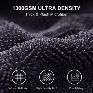 Paño de Pulido de Microfibra Fabricado en Fábrica, 500gsm, 40x40cm, Ultra Suave, Sin Bordes, Sin Pelusas, Sin Ondas, Almohadilla de Pulido para Eliminar Cera y Detallado - Product Image 2