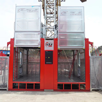 Monte-charge de chantier à double cage SC200/200, élévateur à crémaillère pour matériaux de construction