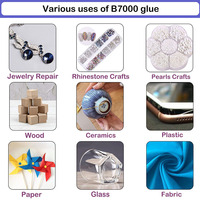 Colle artisanale B-7000 pour la fabrication de bijoux, colle super adhésive multifonctionnelle B-7000, colle liquide Fusion pour la fabrication de strass et d'artisanat