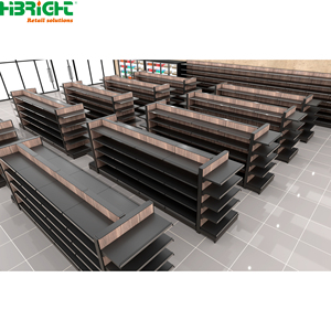 Supermarket <b>Shelving</b> Unit with Perforated Back Panel for Grocery Store - Product Image 1