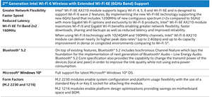 AX1675x นักฆ่า <span class=keywords><strong>AX210</strong></span> Intel Wi-Fi 802.11AX <span class=keywords><strong>6E</strong></span> สองย่านความถี่2.4กิกะเฮิร์ตซ์/5กิกะเฮิร์ตซ์/6กิกะเฮิร์ตซ์5374Mbps BT 5.2แล็ปท็อปภายใน M.2การ์ด WIFI NGFF - Product Image 6