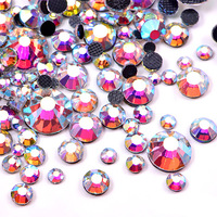 Usine En Gros DMC Hotfix Strass Strass Cristal pour DIY Vêtements Décoration Bijoux Accessoires Verre À Dos Plat