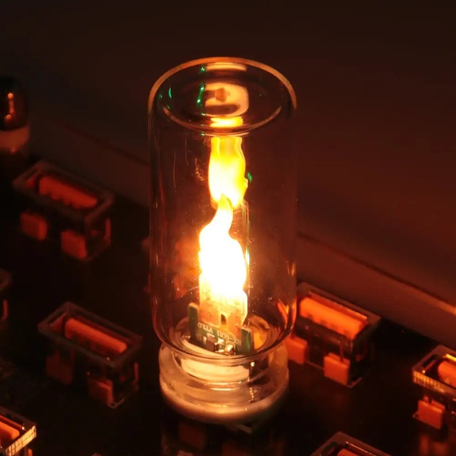 Modern USB5V Mini LED Light Home Decor Plug-in Remote Control Warm White Glass Led Flame Lamp Decorative Holiday Atmosphere