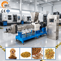 Ligne de production d'aliments secs pour animaux de compagnie à haute performance avec extrudeuse à double vis, machine d'extrusion d'aliments pour animaux de compagnie à vendre