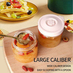 Tarro <span class=keywords><strong>de</strong></span> cocina <span class=keywords><strong>de</strong></span> grado alimenticio sin plomo <span class=keywords><strong>de</strong></span> alto contenido en borosilicato ECO, tarro sellado <span class=keywords><strong>de</strong></span> 3oz, 4oz, 6oz, tarro <span class=keywords><strong>de</strong></span> vidrio pequeño con tapa <span class=keywords><strong>de</strong></span> silicona - Product Image 2