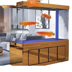 Bể cá lớn, chất liệu kính chuyên nghiệp, sản xuất theo yêu cầu, bể cá trang trí nhà cử<span class=keywords><strong>a</strong></span> mù<span class=keywords><strong>a</strong></span> thu, hình vuông - Product Image 5