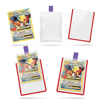 Fundas Protectoras para Tarjetas, Transparentes, Libres de Ácido, con Pestañas de Fácil Extracción, Aptas para Archivo, para Juegos de Mesa TCG, Venta al Por Mayor