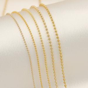 Collana a Catena di Sfere da 1,2mm 1,5mm in Oro Filled 14K per Donna, Gioielli di Moda a Colore Duraturo dalla Fabbrica JINAO - Product Image 6