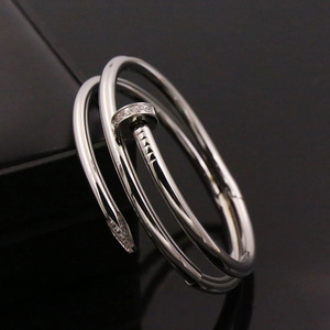 우아한 네일 링 라인스톤 장식 골드 도금 모비우스 밴드 여성 남성 패션 쥬얼리 도매 - Product Image 3