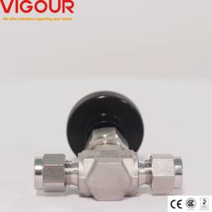 Vanne à aiguille à hydrogène de marque VIGOUR, 6000 psi, haute pression, commande bidirectionnelle, vanne à aiguille à gaz en acier inoxydable 316, 1/4 1/2 3/8 3/4 1 pouce - Product Image 4