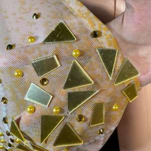 ZD lüks altın pullu şifon Maxi elbise-seksi off-omuz Bodycon balo ve yıldönümü için doğal bel ile - Product Image 5