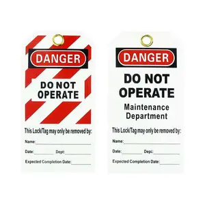 OEM LOTO PVC Tag Lockout Warnschild Tagout Safety Danger Tags