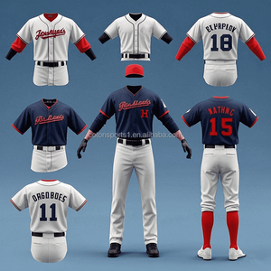 Maillots de baseball et de softball en polyester à séchage rapide pour hommes, série Pro Tournament, respirants, avec broderie en sergé, par sublimation - Product Image 1