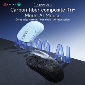 เมาส์เกมมิ่ง AI แบบสามโหมด 2.4G แบบมีสาย โครงสร้างคาร์บอนไฟเบอร์ รองรับการสั่งงานด้วยเสียง ความละเอียด 24000 DPI สำหรับสำนักงาน อีสปอร์ต และเกมเมอร์ - Product Image 1