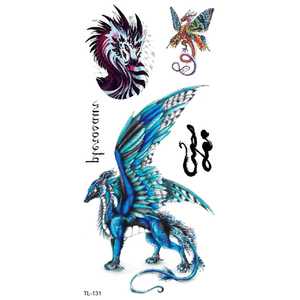 BXTAT Stickers tatuaggio temporaneo durevole carta giorno notte gufo <span class=keywords><strong>lupo</strong></span> farfalla candela pterosauro volo del corpo dell'ala zucca di Buddha - Product Image 5