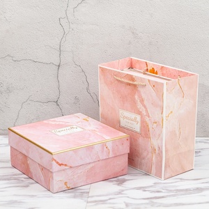 Custom Mignolo Marble <span class=keywords><strong>Texture</strong></span> di Cartone di Imballaggio Contenitore di Regalo - Product Image 4