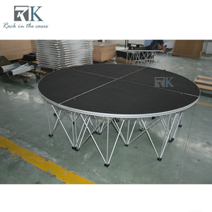 Quarter Round <b>Stage</b> <b>Platform</b> Black Non-slip Industrial Aluminum Riser <b>Stage</b> - Product Image 2