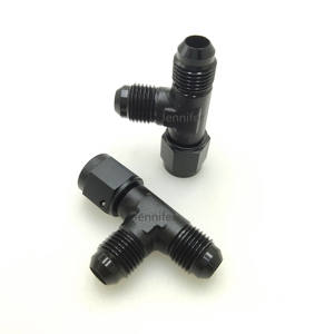 Lega di alluminio Billet nera an10-10 (10AN) a 2 x An10 (10AN) giunzione a 3 vie T Block Flare femmina adattatore maschio un raccordo fule - Product Image 1