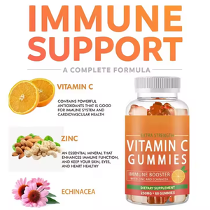 Sbiancamento della pelle organica collagene vitamina C Gummies supporto immunitario Booster integratore vitamina C Vitamine gommose con zinco - Product Image 2