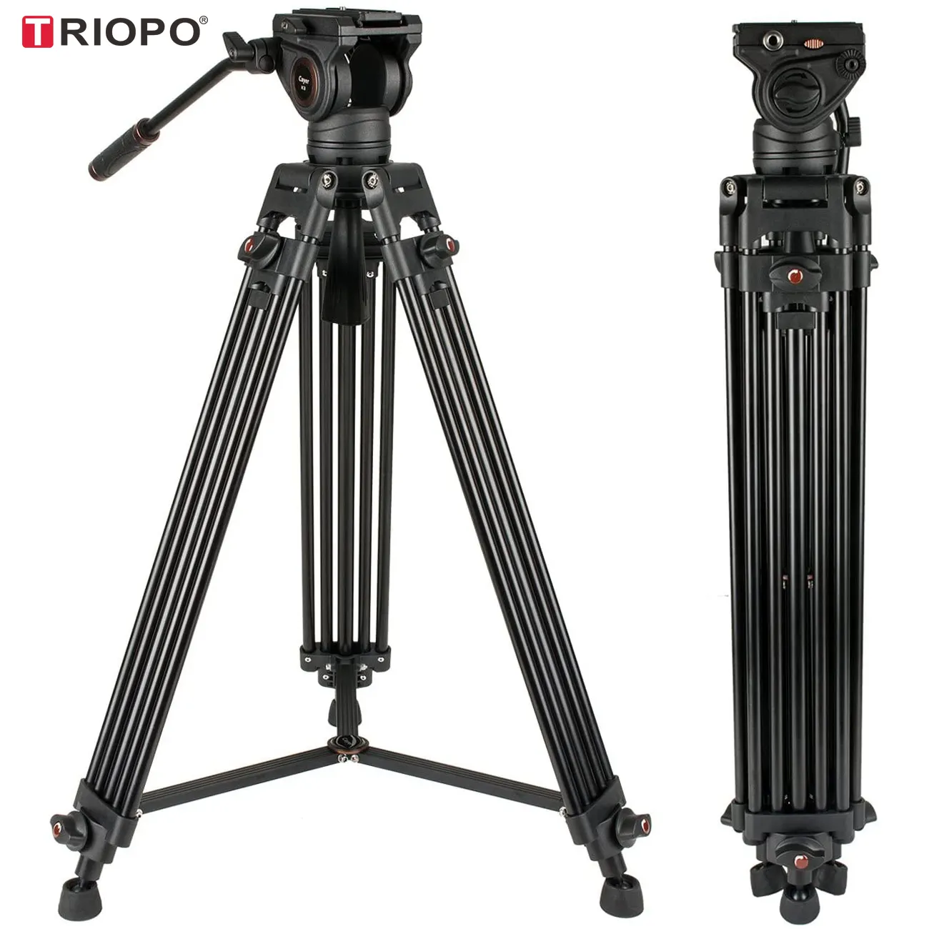 Professional photography camera SLR tripod hydraulic damping gimbal video camera bracket